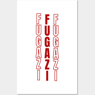 Fugazi horizontal text design Posters and Art